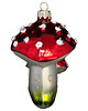 bombki Ręcznie malowana bombka szklana błyszczące czerwone muchomory 3