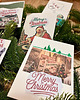 kartki scrapbooking Zabawne, kolażowe kartki świąteczne Merry Christmas - zestaw 5 szt 1
