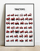 obrazy i plakaty do pokoju dziecięcego Czerwone Traktory! Dużo Traktorów! 50x70cm :) 1