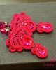 kolczyki soutache Fuksjowe kolczyki sutasz 4