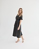 sukienki midi damskie Lniana Sukienka JASMINE DEEP BLACK 2