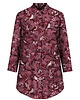 sukienki mini damskie Bordowa KOSZULA oversize/szmizjerka, autorski print kwiatowy 100% wiskoza 1