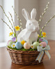ozdoby wielkanocne Zając Zajączek Figurka Dekoracja Stojąca na Wielkanoc do Koszyka Stroiku 1