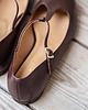 baleriny damskie BALERINY CZEKOLADOWY BRĄZ retro 3