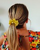 gumki do włosów Gumka jedwabna, scrunchie, frotka cytrynowa aura MIDI 3