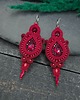 kolczyki soutache Kolczyki sutasz bordowe wieczorowe długie z kryształkiem Margo 2