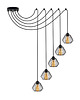 lampy wiszące Nowoczesna lampa wisząca 5-płomienna pająk DIORO LOFT L5 2