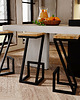 krzesła Hoker barowy loftowy drewno dębowe stal, ręczna produkcja, 1