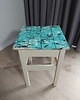 stołki Własnoręcznie malowany handmade taboret w pastelowych kolorach art deco 6