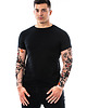 t-shirty męskie Czarny t-shirt męski z tatuażami Smoke & Hazard 1