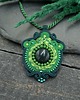 wisiory Wisiorek naszyjnik sutasz zielony leśny z agatem mszystym Olena 2