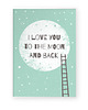 obrazy i plakaty do pokoju dziecięcego I love you to the moon and back I | plakat A3 1