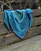 szale damskie Blue Flowers / chusta z jedwabiem 4