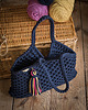torby na ramię Makramowa torebka Beach Bag M granat 5