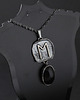biżuteria męska Runa Eihwaz z onyksem - srebrny amulet z runą 1