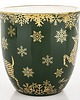 dekoracje świąteczne Kubek porcelanowy 11x15x11,5 cm IRMINA 560 ml zielony 4