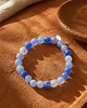 bransoletki z kamieni naturalnych Bransoletka Essential Blue Pastel, naturalny agat i srebro 925 2