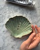 mydelniczki Ceramiczna Mydelniczka z Odpływem Muszelka Muszla Jasno Zielona 3