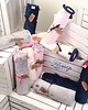 kocyki, kołderki, pościel dla dzieci Kocyk FloppyLove Cream & NavyBlue Tags 3