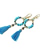 kolczyki z kamieniami Kolczyki Wianki boho  /blue lagoon/ 2