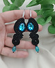kolczyki soutache Turkusowe kolczyki, długie kolczyki sutasz akwamaryna 1