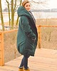 kurtki damskie Ciepła zielona kurtka  z kapturem. Też w wersji czarnej. 1