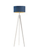 lampy podłogowe Drewniana lampa stojąca do salonu z abażurem HAITI VELUR 4