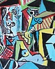 obrazy Kolorowy obraz  olejny do salonu Pablo Picasso kobiety Algieru 1