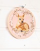 Ozdoby na ścianę Sarenka pink1, haft w tamborku 20 cm 4