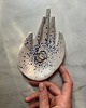 pojemniki na biżuterię Ceramiczna Łapka Handmade Talerzyk na Biżuterię Niebieskie Ciapki 2