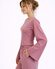 bluzki z długim rękawem damskie Top Longsleve Róż 1