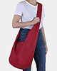 torby XXL Czerwona torba hobo w stylu boho / vegan 1