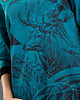 bluza bez kaptura damska Szmaragdowa bluza z nadrukiem Jeleń 6