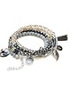 bransoletki z kamieni naturalnych Alloys  Collection  WRAPPED /steel and graphite vol. 2/ 25.10.24 - bransoletka 1