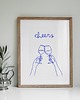 plakaty PLAKAT wino, niebieska grafika, cheers poster do kuchni 5