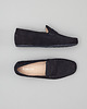 buty męskie Granatowe mokasyny męskie zamszowe wsuwane F301 2