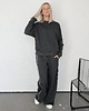 komplety damskie Kai komfortowy komplet z lamówką antracyt 7
