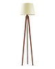 lampy podłogowe Drewniana lampa stojąca na trójnogu do salonu CURACAO 6