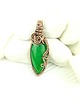 wisiory Wisiorek z zielonym jadeitem  wire wrapping 1