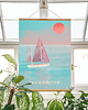 plakaty Morze Bałtyckie - plakat 50x70 cm - łódka  żaglówka 3