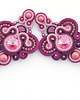 kolczyki soutache Eleganckie kolczyki w kolorze burgundowym 1