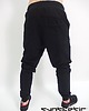 spodnie męskie Męskie czarne dresowe baggy wstawki pikowane 2