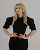 sukienki midi damskie Sukienka Czarna Taliowana Elegancka Black Darcy 1
