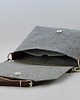 torby na ramię Listonoszka ze skórzanym paskiem - szara 6