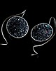 kolczyki wire wrapping Efektowne kolczyki z druzami czarnego minerału 7