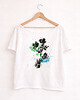 t-shirt damskie Bluszcz tusze Oversize Biały 1