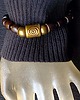 bransoletki drewniane Bransoletka boho z drewna aloesowego i mosiądzu znakomity prezent unisex 5