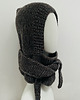 czapki damskie Balaclava kominiarka kaptur z szalikiem zamiast czapki handmade 5