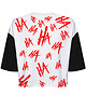 t-shirt damskie DR.CROW T-shirt Krótki CROP Hahaha Black 1