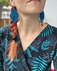 kolczyki - inne Kolczyki Koronkowe artystyczne mandale boho morski czerwony 2